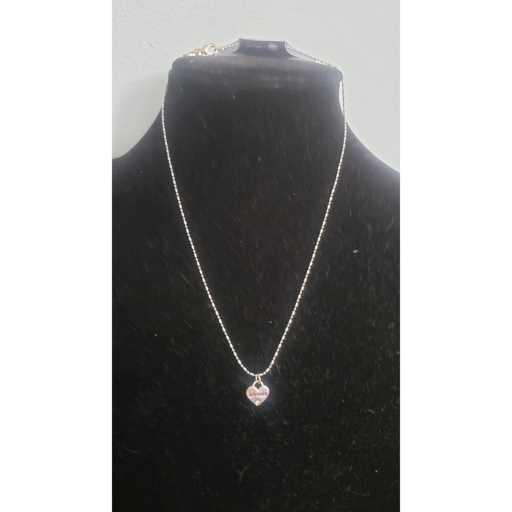 Washington Redskins 18" Metal 1 -Charm Heart Necklace NFL Official Merch